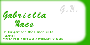 gabriella macs business card