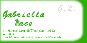 gabriella macs business card